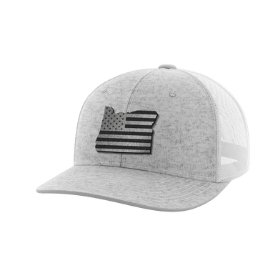 Oregon United Hats Hat Greater Half Heather Grey/White Black Leatherette Oregon
